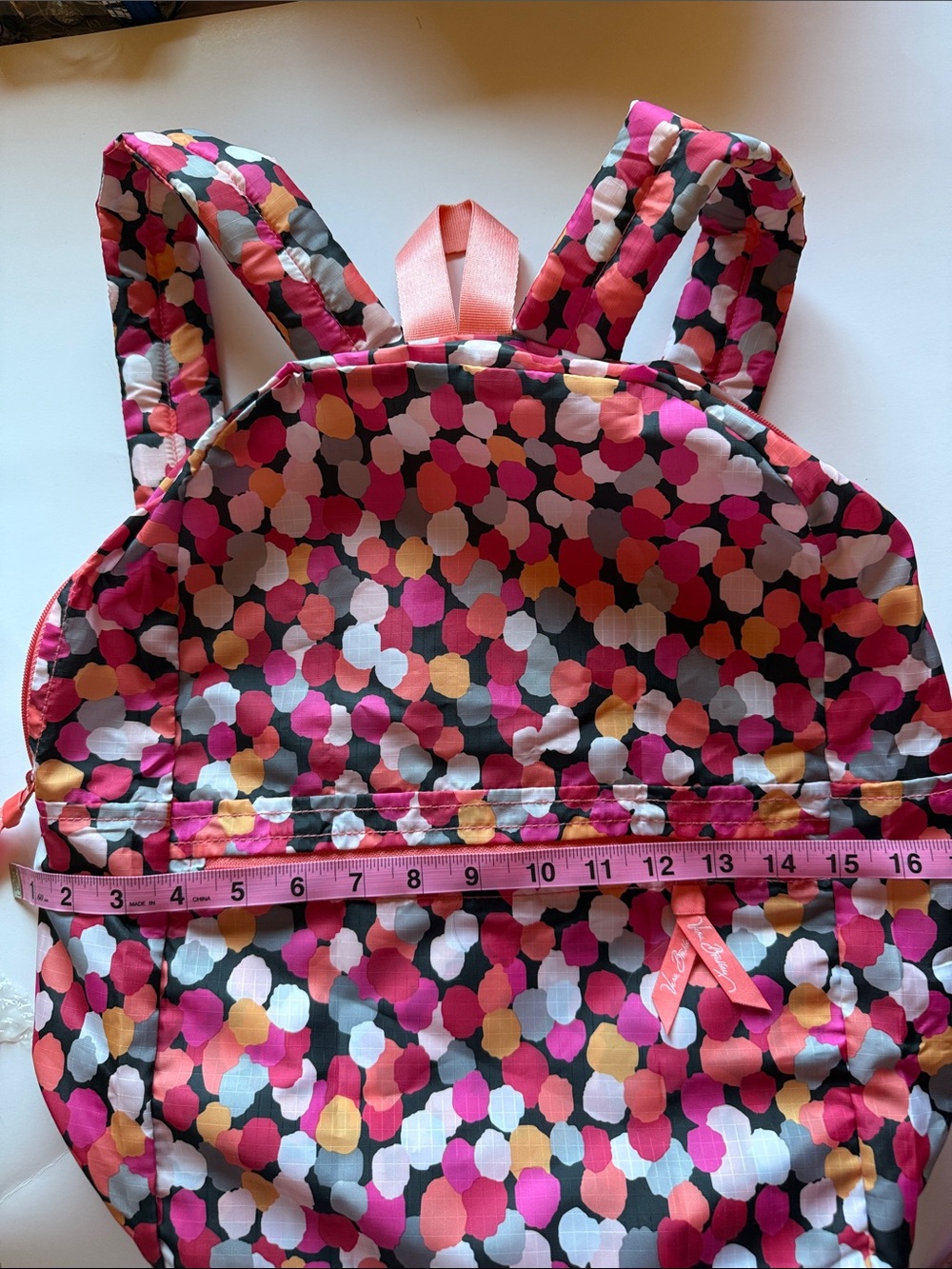 Vera Bradley FUN Confetti Patterned Women's Backpack NEW! - Picture 7 of 7